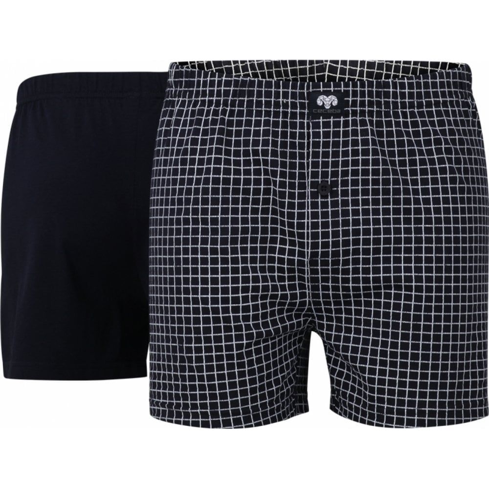 CECEBA Mens Big Size Pure Cotton Two Pack Boxer Shorts