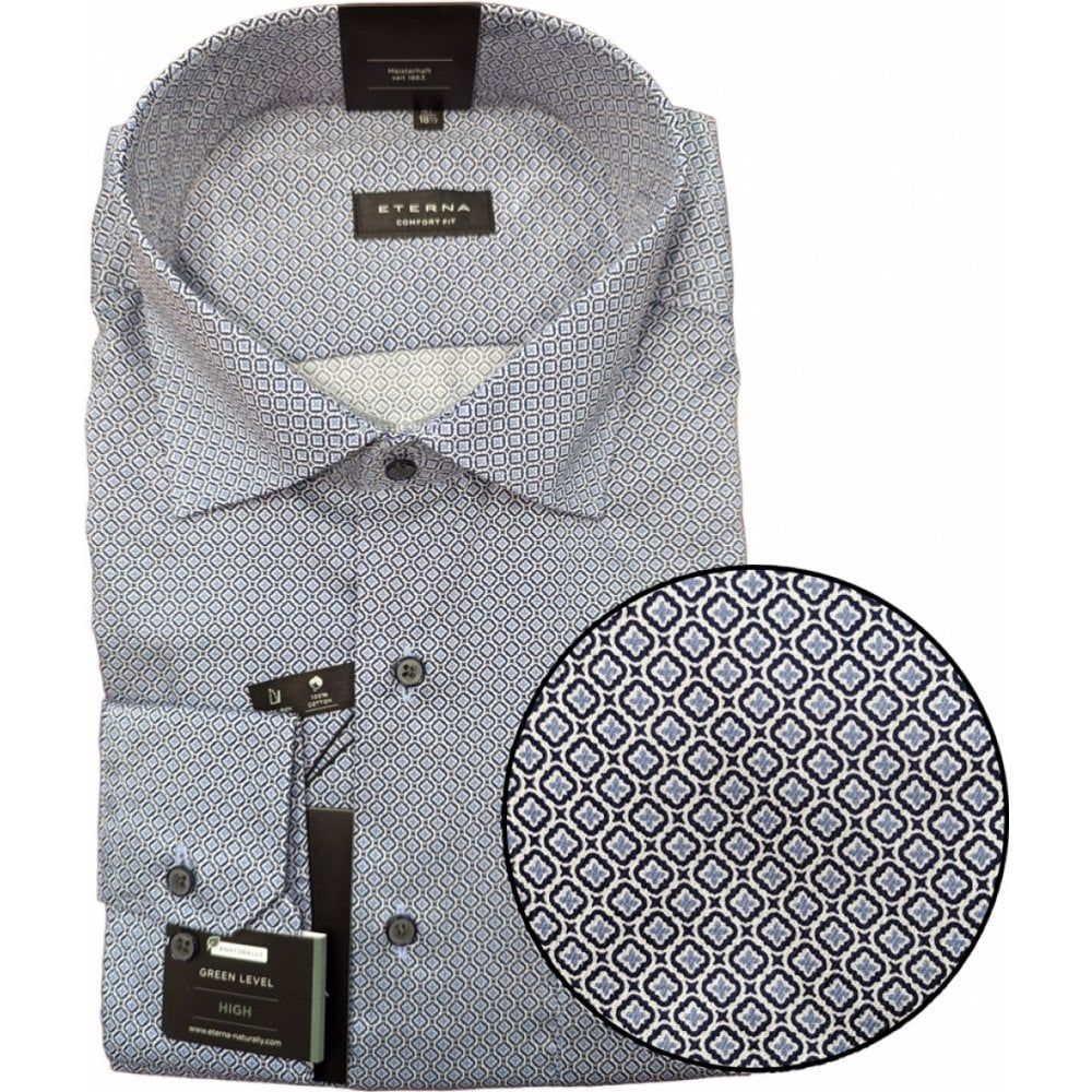 Eterna Mens Big Size Cotton Comfort Fit Formal Long Sleeve Shirt