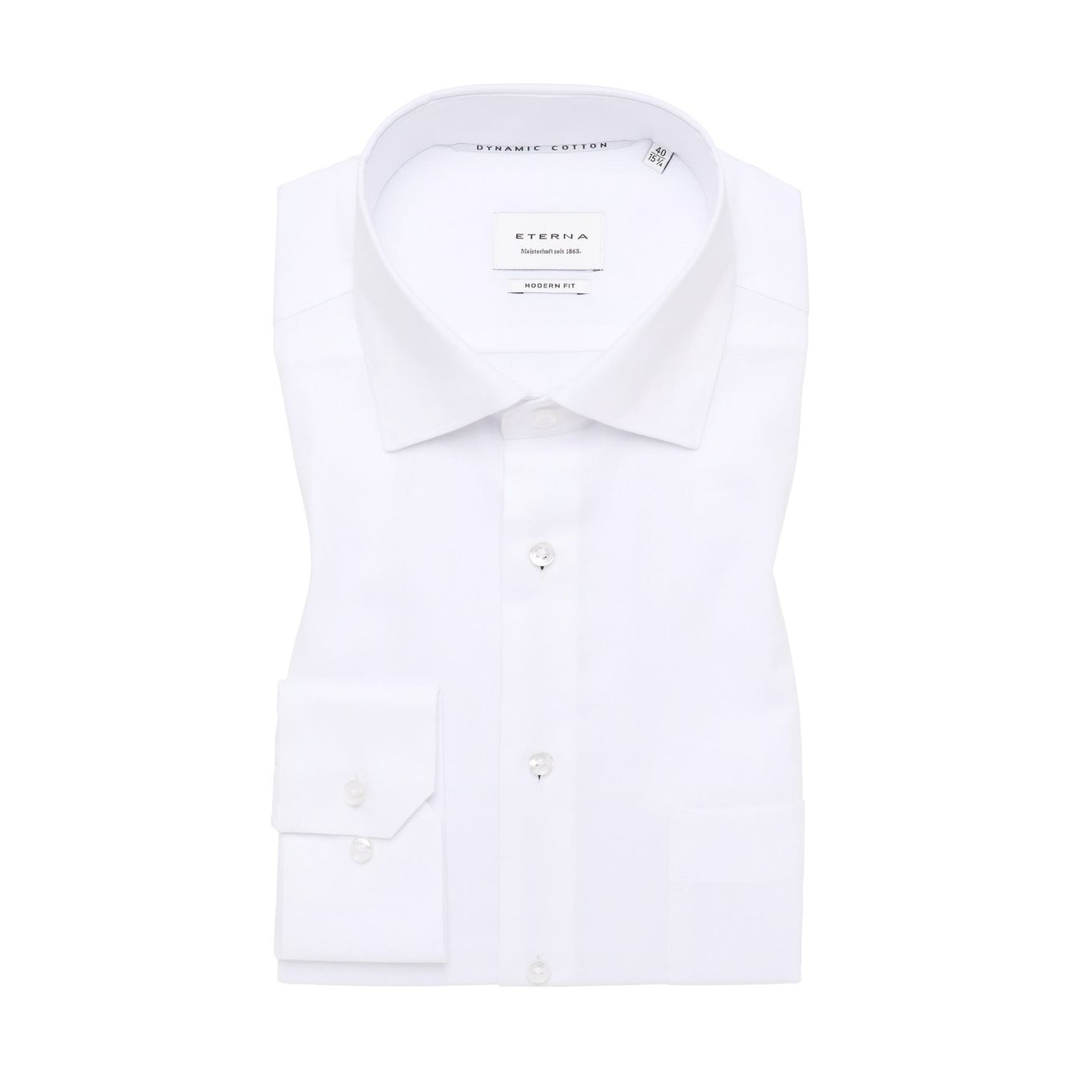 Eterna Mens Big Size Comfort Fit Self Stripe Cotton Formal Long Sleeve Shirt