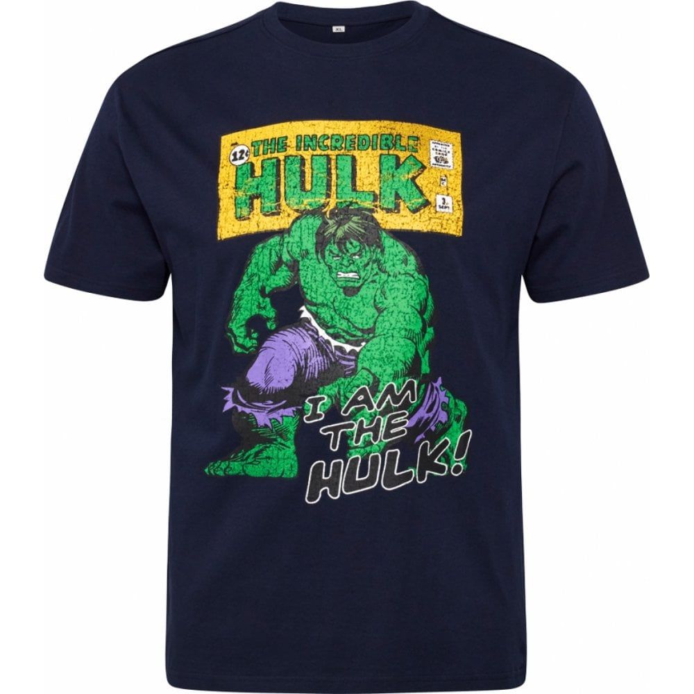 North Latitude Mens Big Size Incredible Hulk Print Crew Neck T Shirt