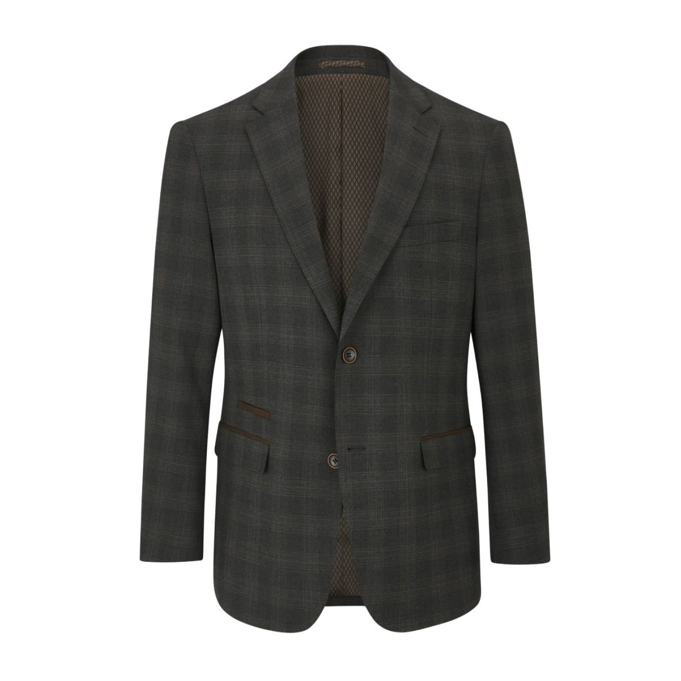 Skopes Mens Big Size Leone Suit Jacket Grey Check