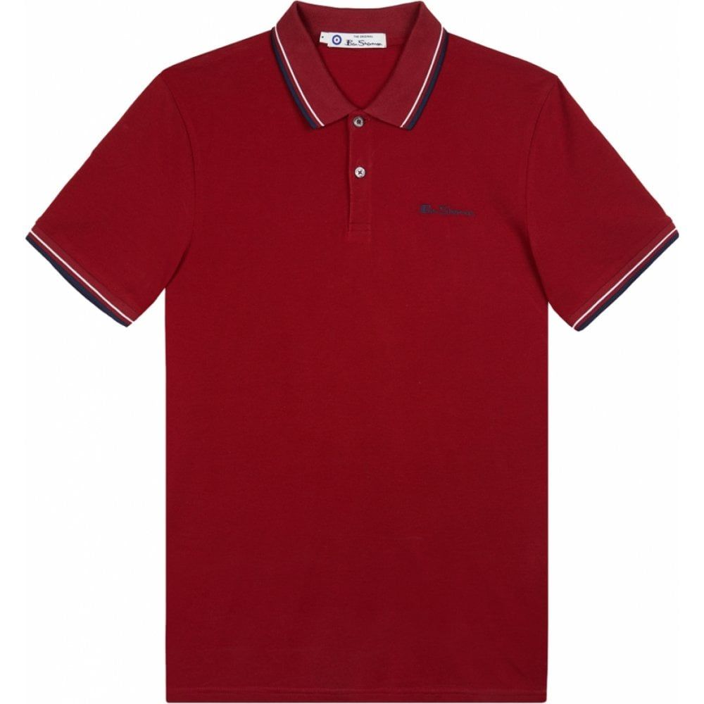 Ben Sherman Mens Big Size Organic Cotton Signature Fashion Polo Shirt