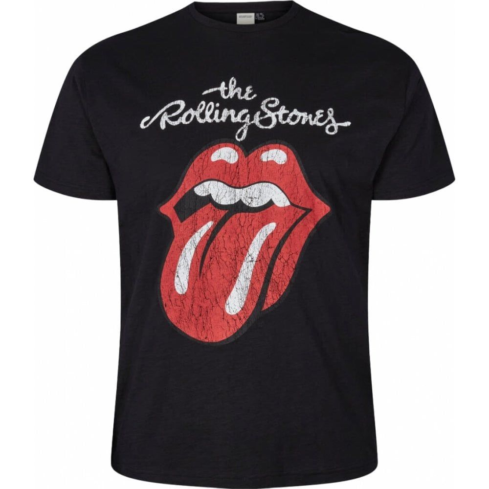 North 56 Denim Mens Big Size Rolloing Stones Cotton Crew Neck T Shirt