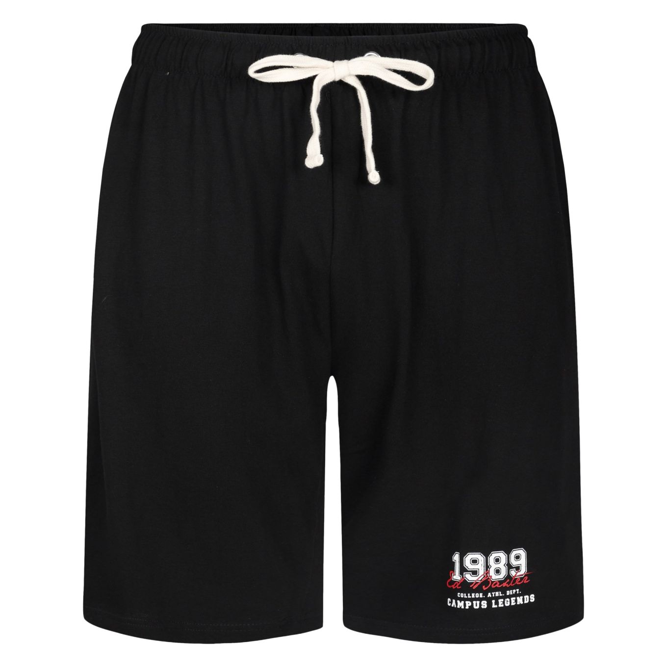 Ed Baxter Mens Big Size Cotton Varsity Lounge Short With Elastic and Drawstring Waistband