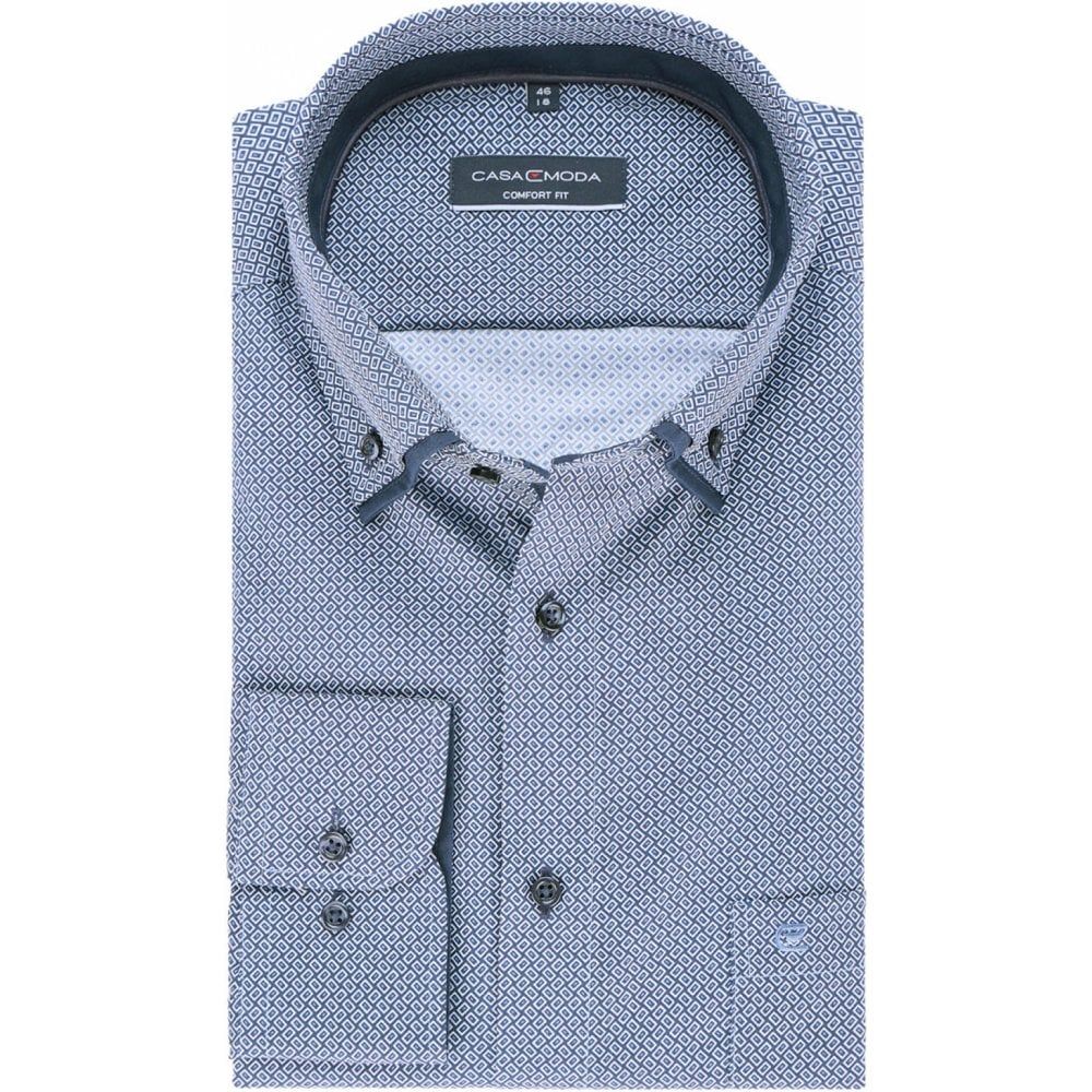 Casa Moda Mens Big Size Patterned Long Sleeve Formal Shirt