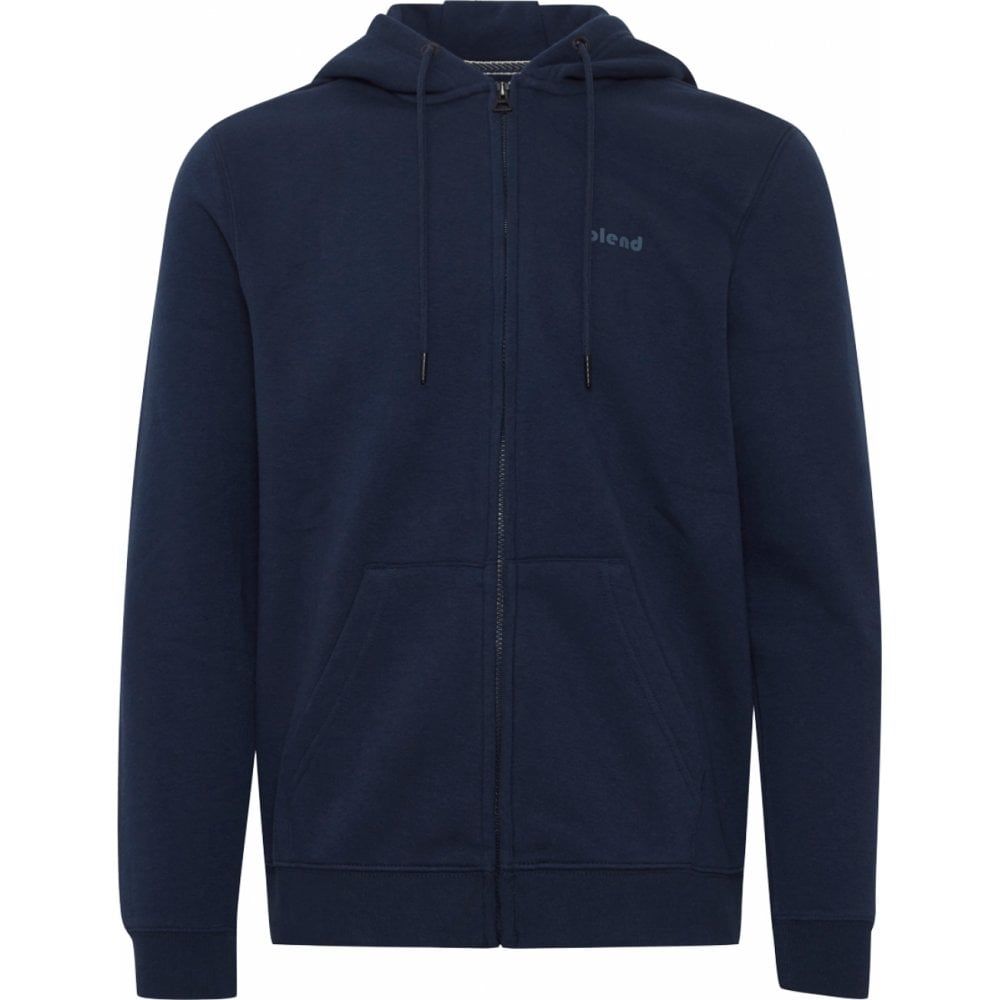 Blend Mens Big Size Plain Zip Through Hoodie