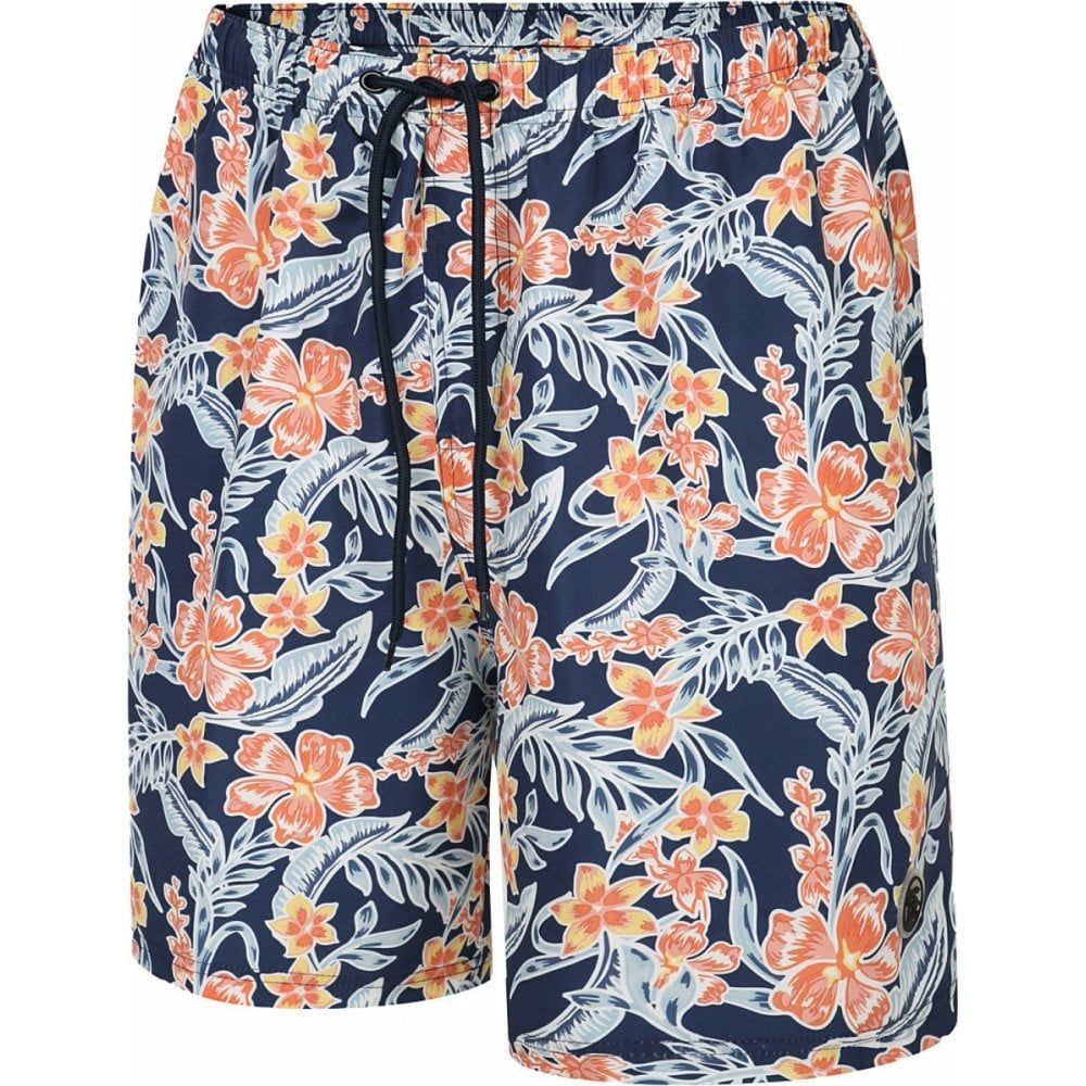 Espionage Mens Big Size All Over Floral Printed Swim Short With Inner Mesh Brief