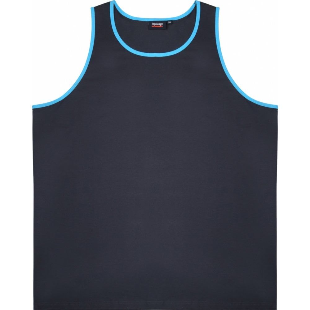 Espionage Mens Big Size Contrast Trim Sports Cotton Vest