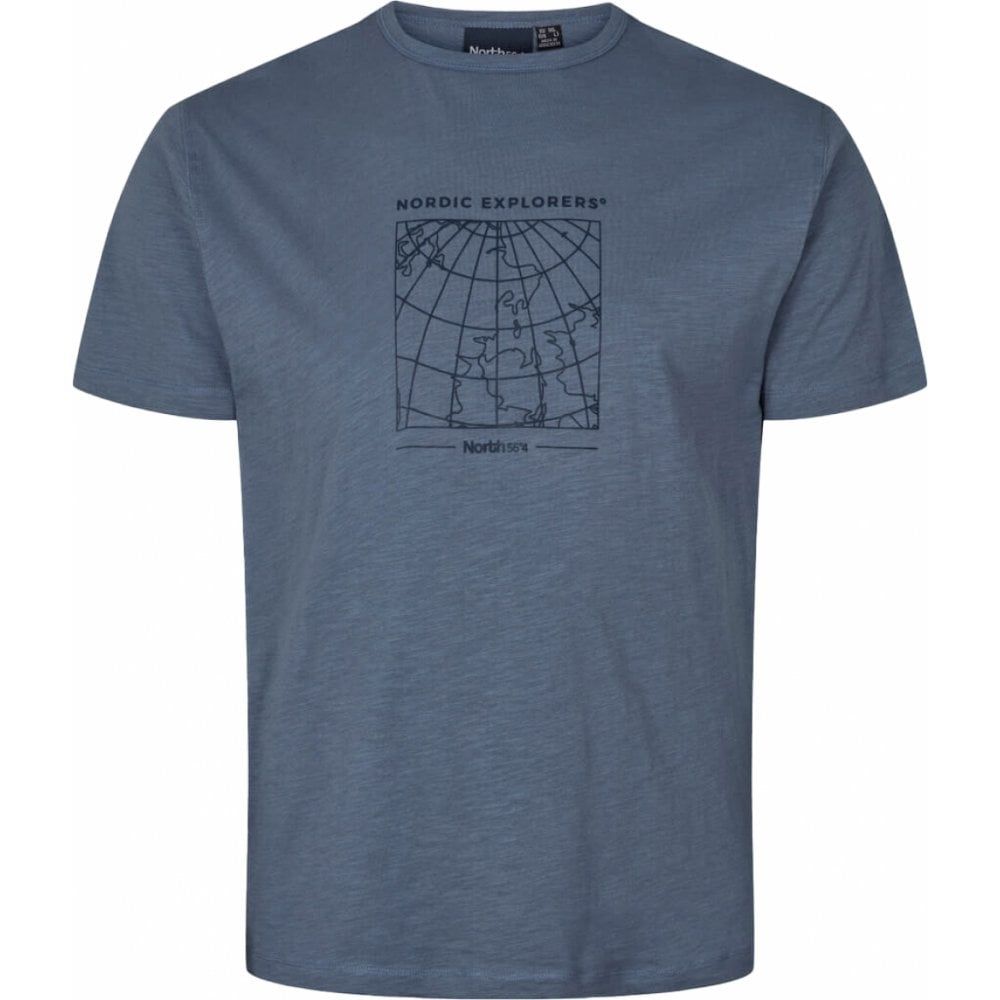 North 56 Mens Big Size Nordic Explorer Crew Neck Cotton T Shirt
