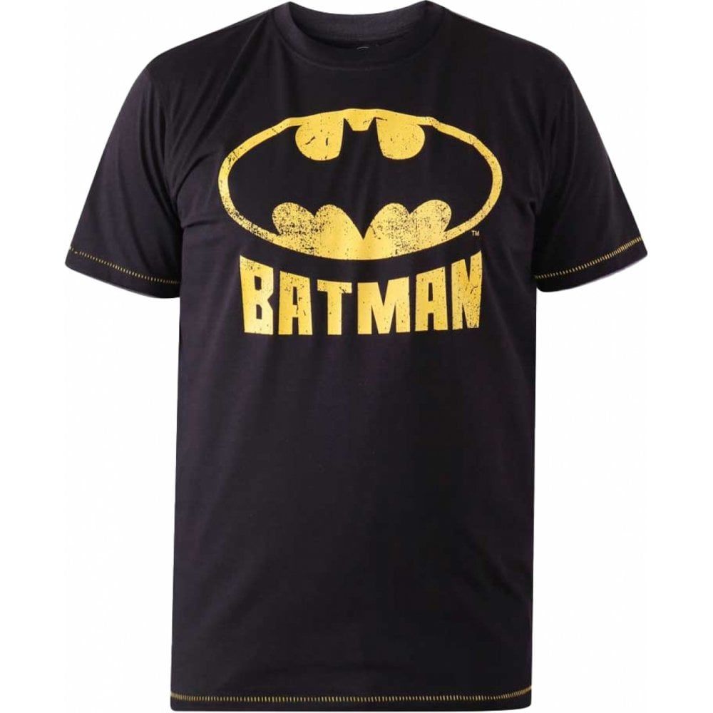 Duke Mens Big Size Gotham Batman Print Cotton Crew Neck T Shirt