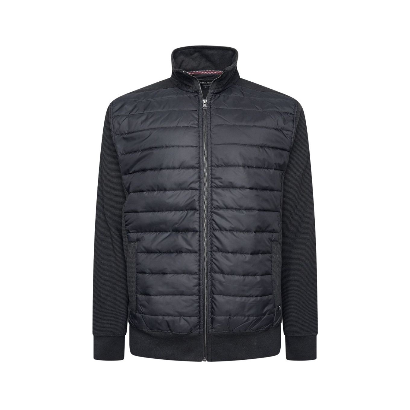Kam Mens Big Size Bubble Panel Zip Front Top