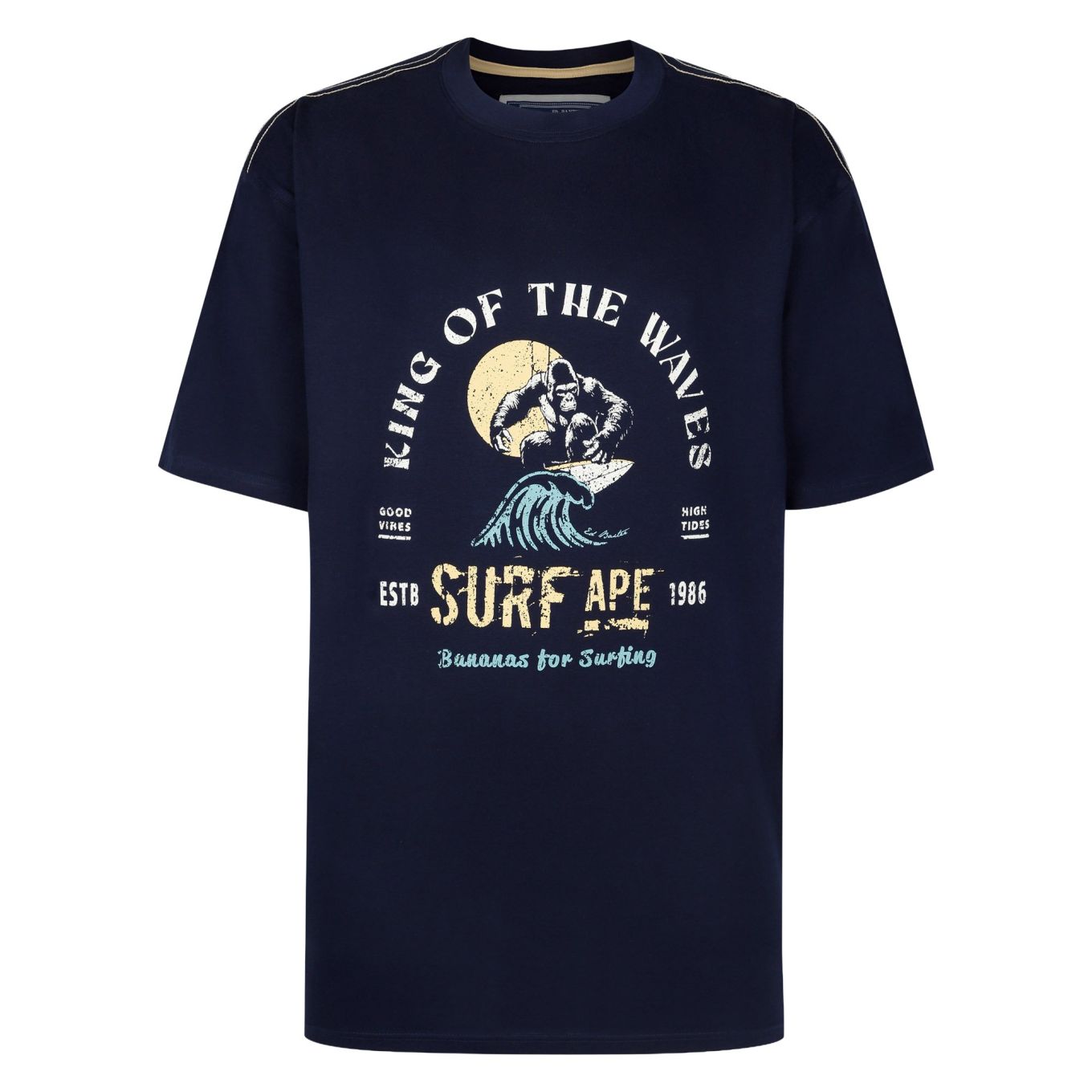 Ed Baxter Mens Big Size Surf Ape Print TShirt