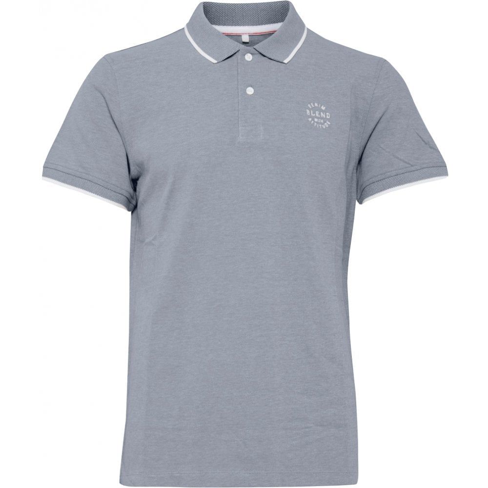 Blend Mens Big Size Pique Polo With Contrast Collar