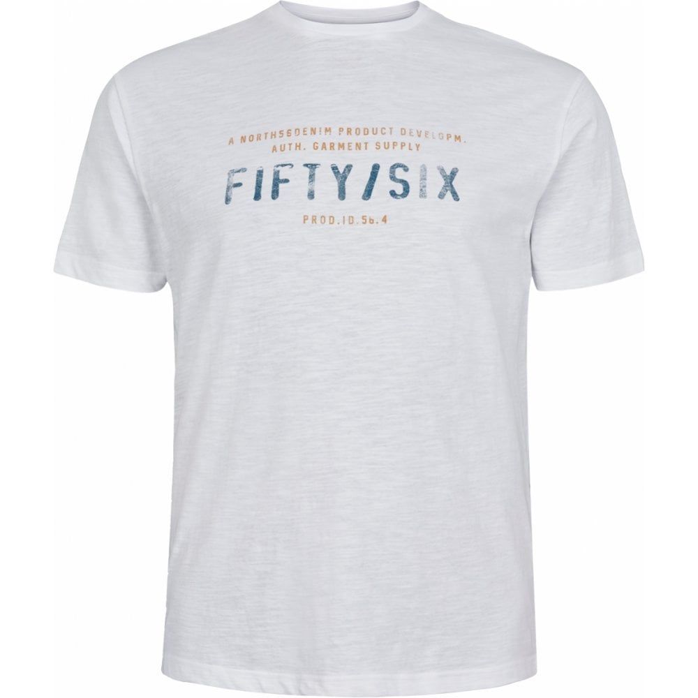 North 56 Denim Mens Big Size Logo Print Cotton Crew Neck T Shirt
