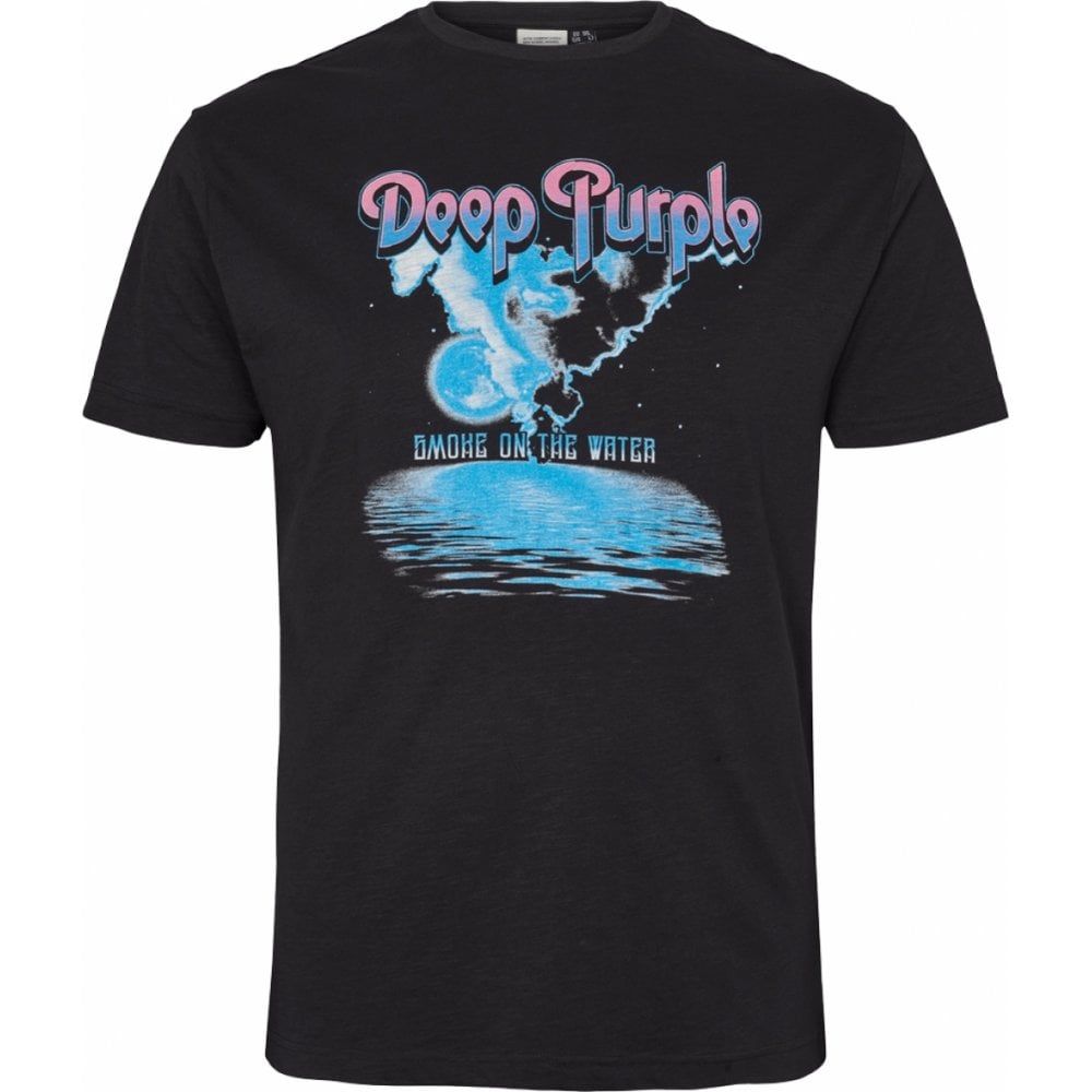 North 56 Denim Mens Big Size Deep Purple Logo Cotton Crew Neck T Shirt