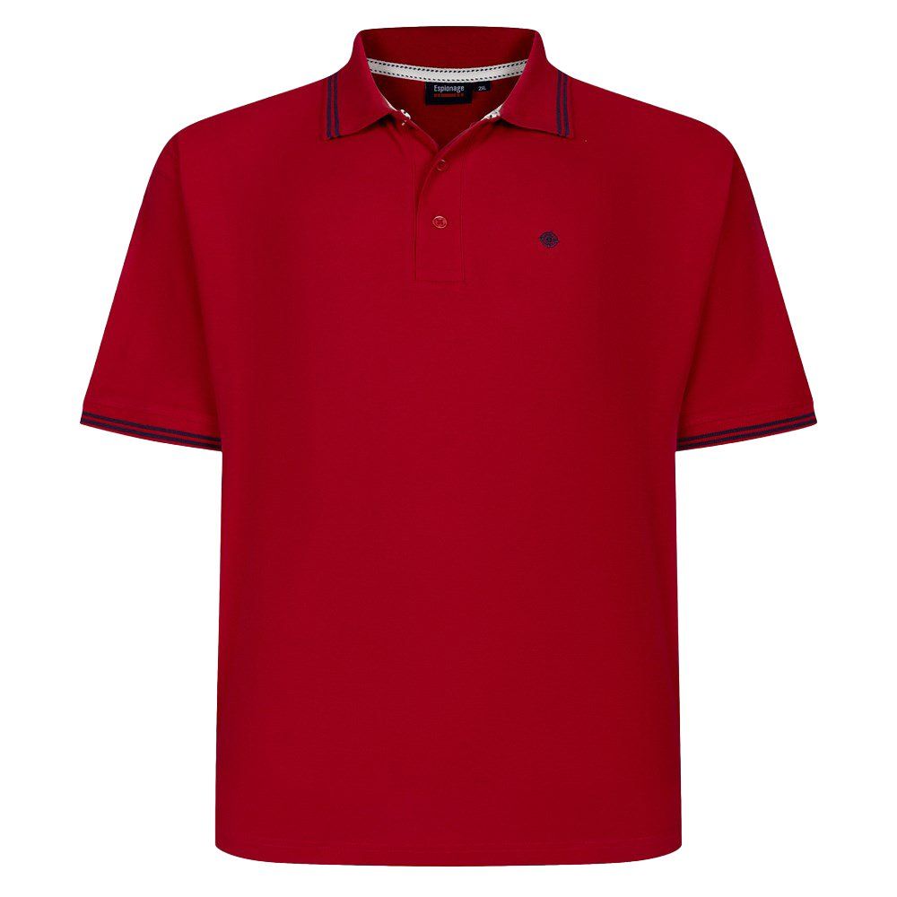 Espionage Mens Big Size Tipped Pique Polo Shirt