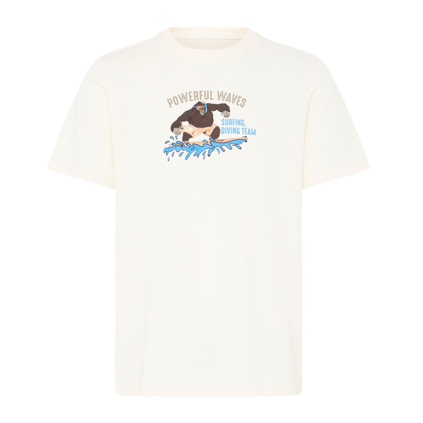 Blend Mens Big Size Crew Neck Gorilla Surfing TShirt