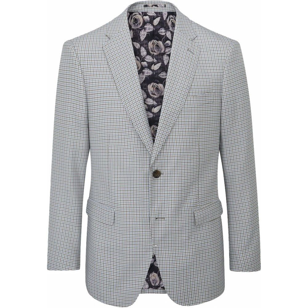 Skopes Mens Big Size Dogtooth Pattern Single Breasted Sports Jacket