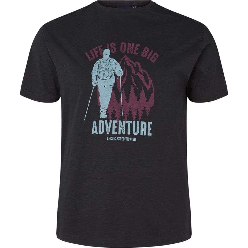 Replika Mens Big Size Explorer Print Logo Cotton Crew Neck T Shirt