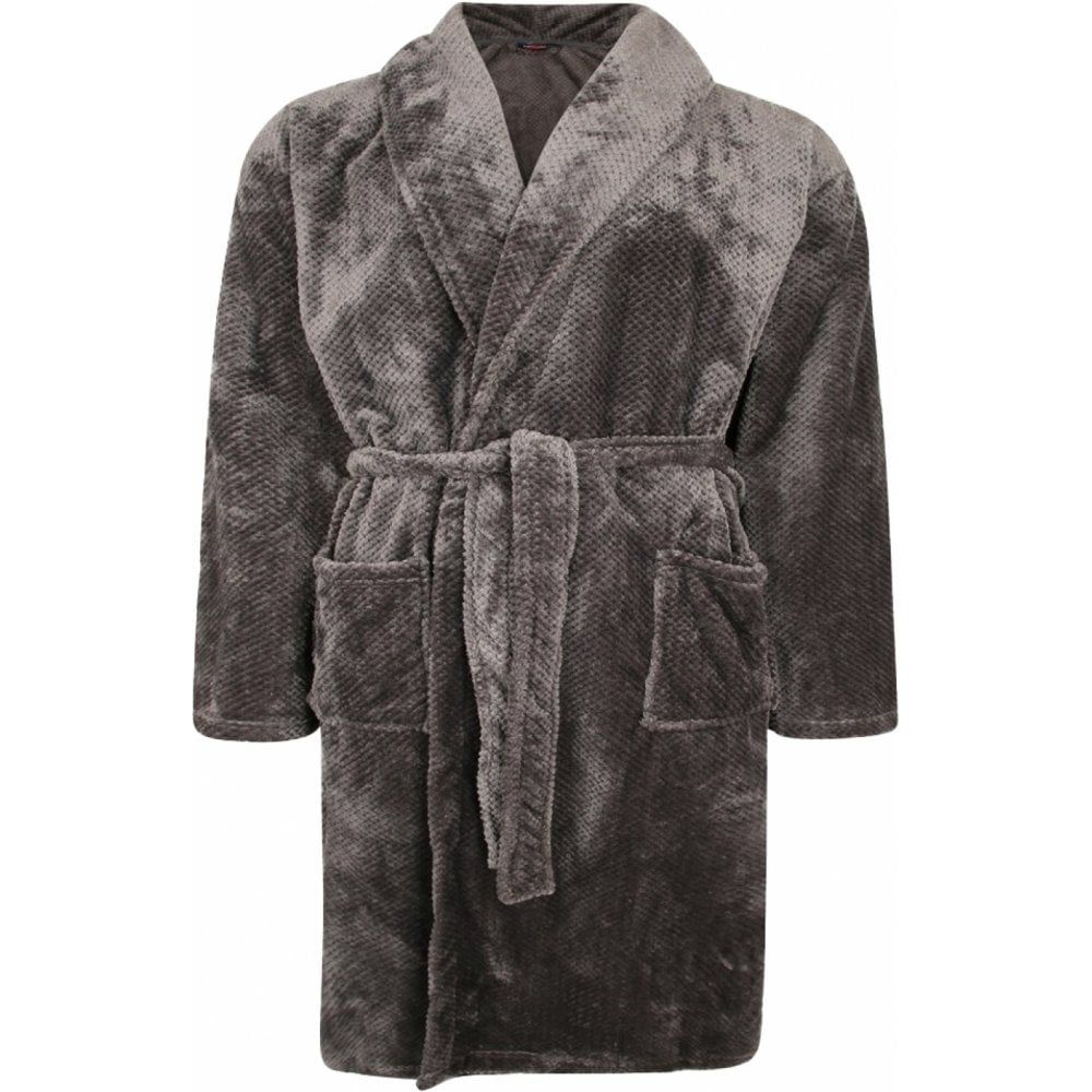 Espionage Mens Big Size Roll Collar Dressing Gown