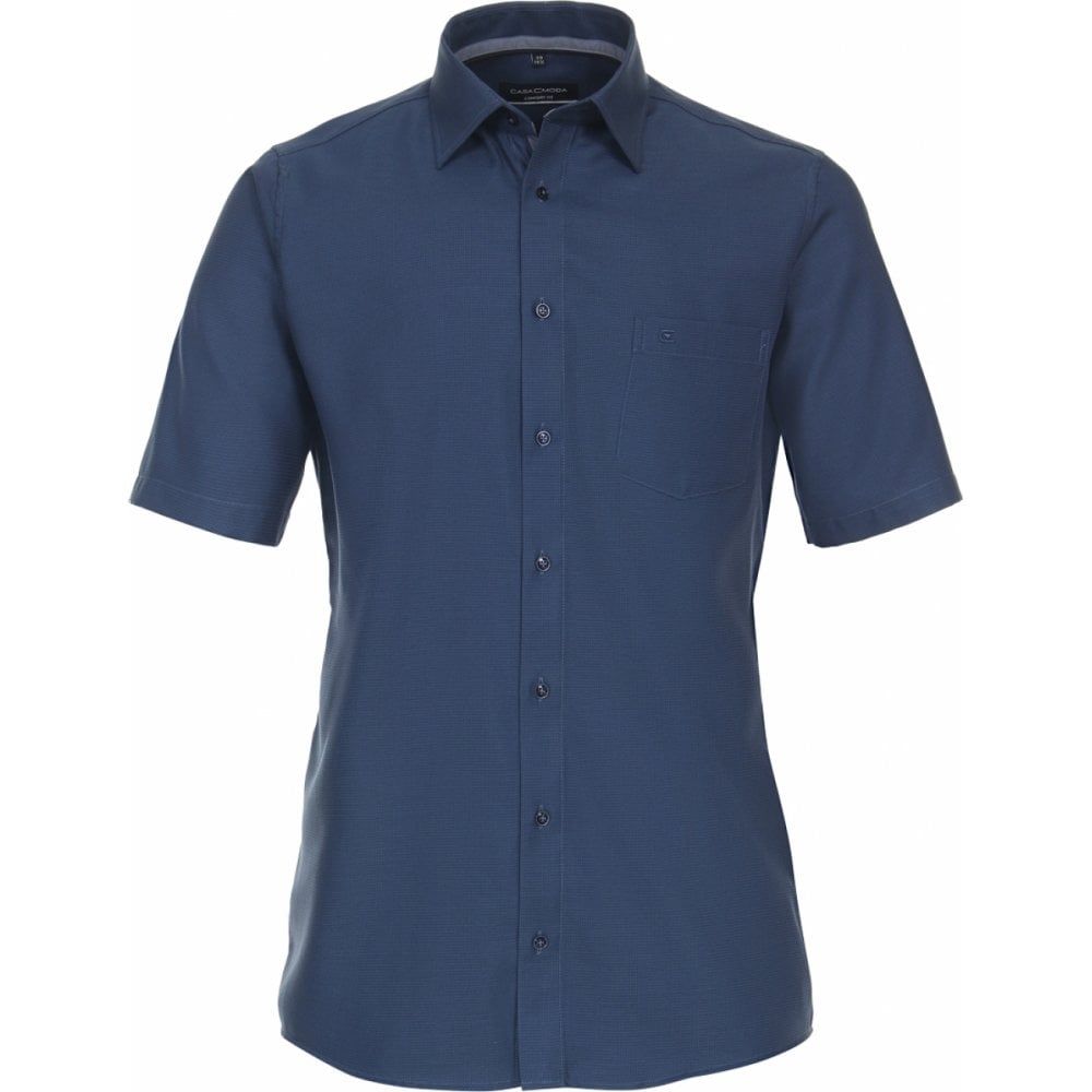 Casa Moda Mens Big Size Formal Short Sleeve Cotton Shirt