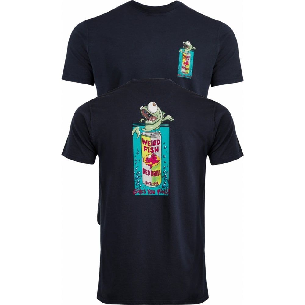 Weird Fish Mens Big Size Red Brill Print Cotton Crew neck T Shirt