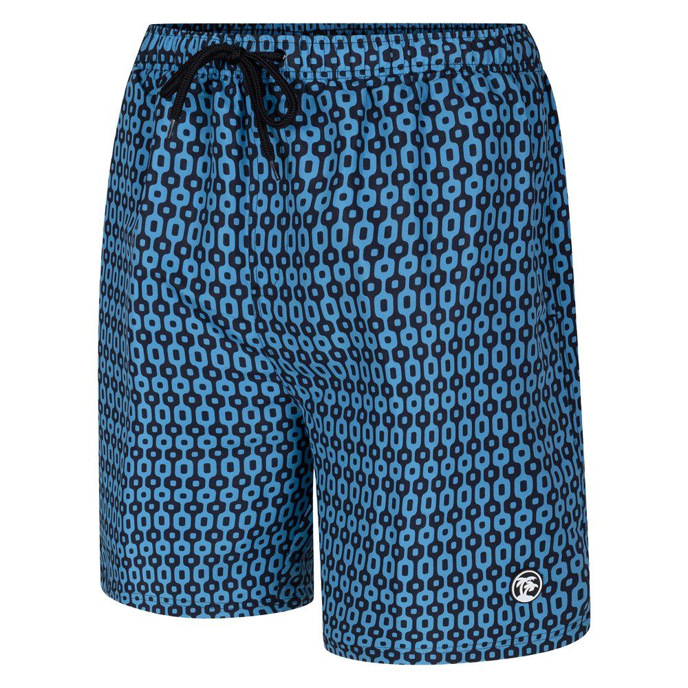 Espionage Mens Big Size Geometric Print Swim Shorts