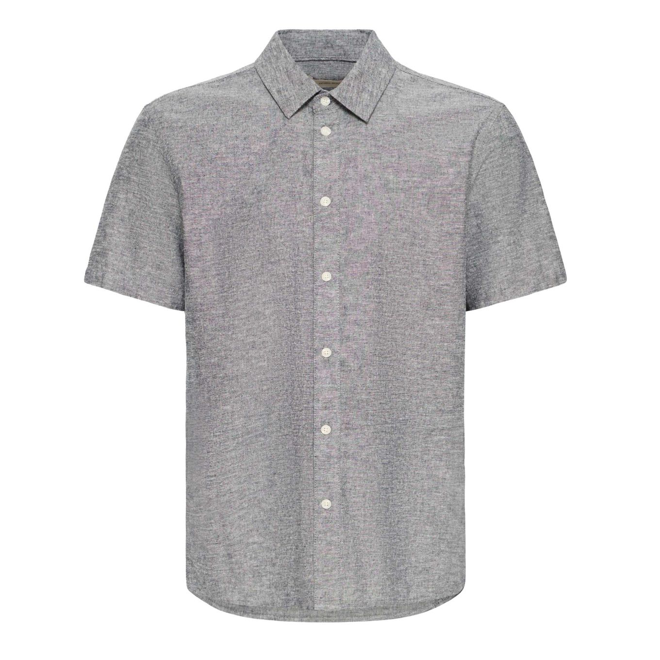 Blend Mens Big Size Linen Mix Short Sleeve Shirt