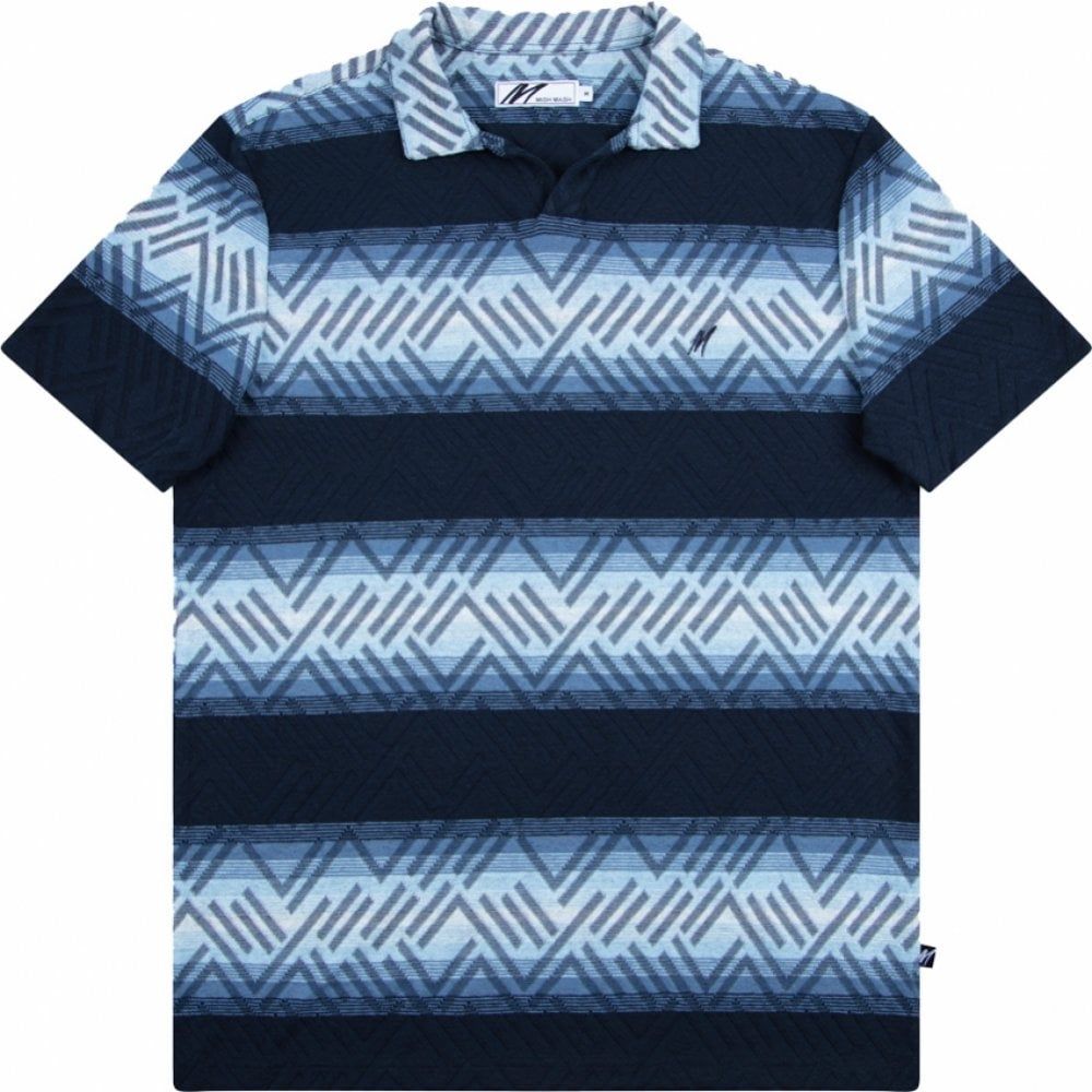 Mish Mash Mens Big Size Knitted V Neck Short Sleeve Cotton Polo